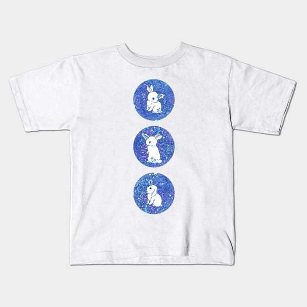 Unicorn Bunnies Kids T-Shirt by Freeminds